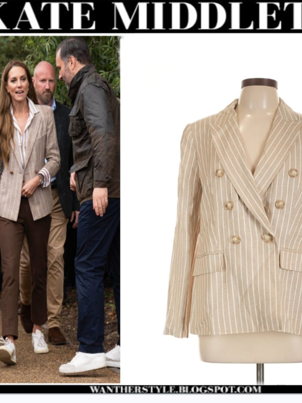 Ann Taylor Linen Tan Striped Blazer Size XS/ Size 0
